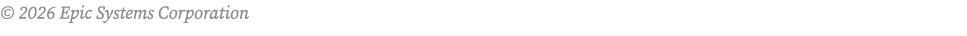 © 2026 Epic Systems Corporation