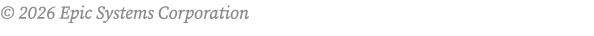 © 2026 Epic Systems Corporation