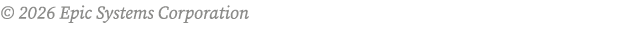 © 2026 Epic Systems Corporation